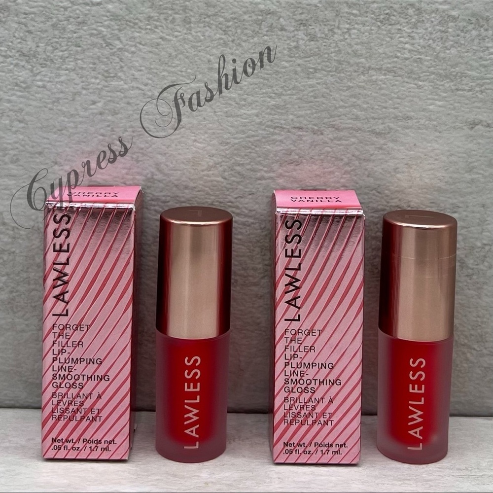 🍀 $25 Two Lawless Forget the Filler Lip Plumper Glosses in Cherry Vanilla